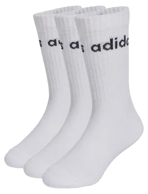 Zdjęcie produktu dla Skarpety dziecięce uni  adidas Linear Kids Crew, zestaw 3 par, kolor: biały/biały/biały