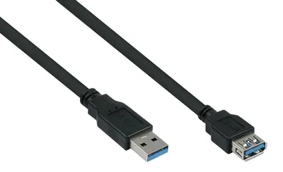Produktbild von Kabelmeister USB 3.0 an USB-A CU 2m schwarz