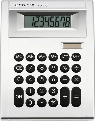 Produktbild von GENIE 50DC Solar Taschenrechner Rechenmaschine Rechner Bürorechner Tischrechner