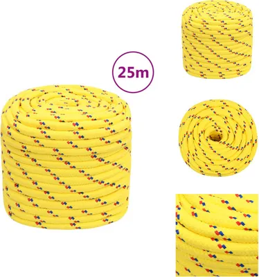 Produktbild von vidaXL Bootsseil Gelb 18 mm 25 m Polypropylen -  Seile