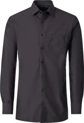 Produktbild von VENTI Herren Businesshemd Langarm Kent Comfort-Fit Anthrazit 44