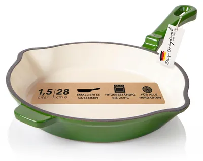 Immagine prodotto di Padella in ghisa smaltata, diametro 28 cm, adatta all'uso in forno fino a 250 °C