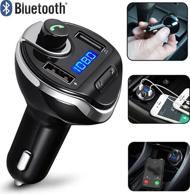 Image de Emetteur FM Bluetooth Wireless Radio Hands Free Car Kit MP3 Audio Player with USB Charger Noir