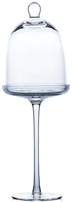 Produktbild von COVER footed plate with cover - klar - 12x12x35cm - Glas