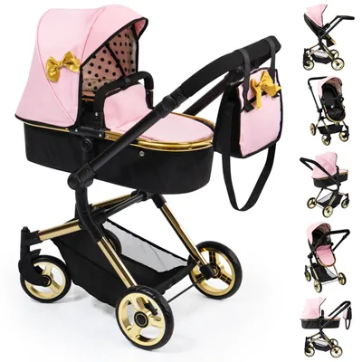 Image de Poussette de poupée combinée Neo Vario rose/or