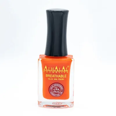 Produktbild von AL-141 AREEJ Halal Atmungsaktiver Nagellack Orange – vegan, alkoholfrei, wudu geeignet, langanhaltend & tierversuchsfrei