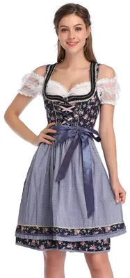 Obrázek produktu pro Tradiční bavorské šaty Dirndl se sukní a zástěrou, vhodné pro