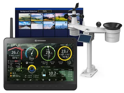 Produktbild von Bresser MeteoChamp Profi WLAN Wetterstation Funk mit 9 in 1 Außensensor
