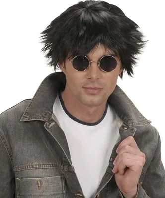 Produktbild von Schwarze Britpop Herrenperücke