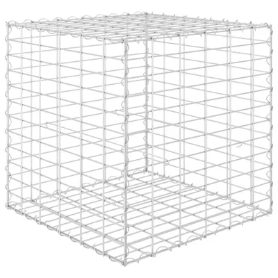 Zdjęcie produktu dla Podwyższona Donica Gabionowa Kostka, Drut Stalowy, 60X60X60 Cm Lumarko!