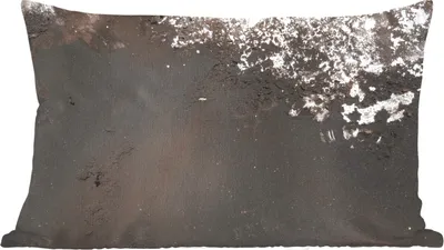 Produktbild von MuchoWow® Zierkissen Sofakissen Wohnzimmer Dekokissen 60x40 cm Metall - Silber - Rost - Kopfkissen - Polster mit Foto