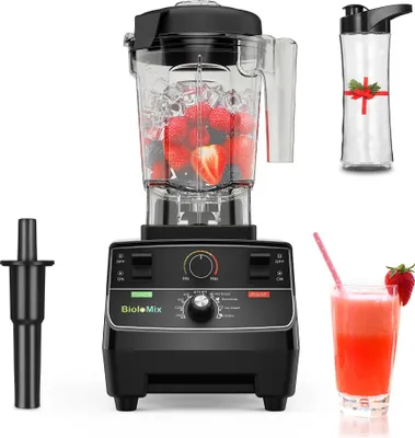 Image de Blender sur socle puissant - Capacité : 0,6 l - Puissance : 2 200 W - Bol en Tritan - Couteau à 6 lames - Prise européenne 220–240 V - Préparation de smoothies et de glaces
