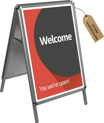 Obrázok produktu pre Zákaznícka zátka Dönges A-sign z kovu (informačný stojan reklamná tabuľa)