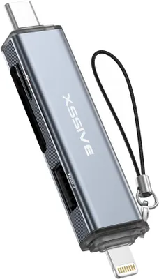 Xssive USB 2.0 kaartlezer 8-pin en USB-C - foto 1