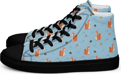 Produktbild von Mr. & Mrs. Panda Damen Sneaker Black Edition Eichhörnchen Blume Größe 36 1/2 - Blau - Geschenk, Schwarzer, Schwarze, Motivation Bilder, Schwarz, Sprüche, Lustige, Spaß