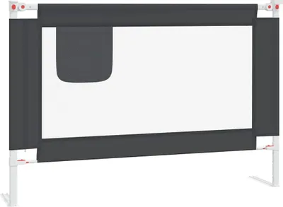 Produktbild von vidaXL Kleinkind-Bettschutzgitter Dunkelgrau 100x25 cm Stoff
