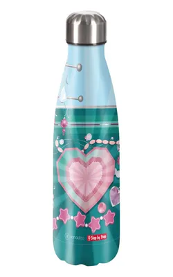 Immagine prodotto di Step by Step bottiglia d' acqua Insulated Stainless Steel Drinking Bottle Glitter Heart Hazle multicolore