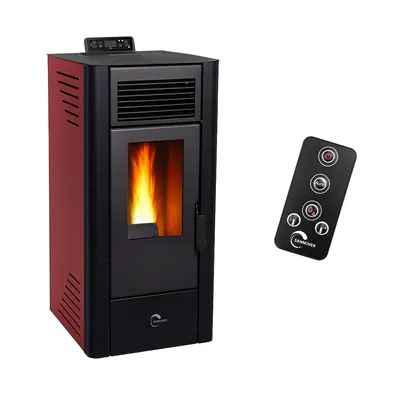 Zdjęcie produktu dla Piec na pelety Anita 11,6 kW Sannover w kolorze bordowym