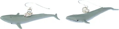 Produktbild von Blauwal Ohrringe Miniblings Hänger Wal Fisch Meer Ozean Walfisch grau