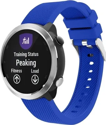 Produktbild von Strap-it Garmin Vivoactive 4 Armband Silikon - 45mm - Blau