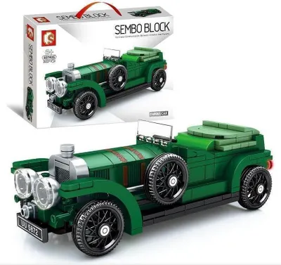 Image de Maquette de voiture ancienne verte, compatible, 357 pièces