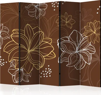Produktbild von Akusticher Raumteiler Blumen Foto Paravent 225x172 cm beidseitig auf Vlies-Leinwand bedruckt Akustikschaum Trennwand Spanische Wand Sichtschutz Home Office Natur b-C-0437-z-c