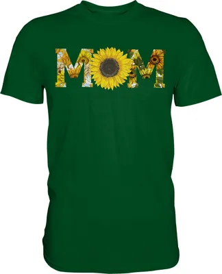 Produktbild von Mom Sonnenblumen T-Shirt Garten Motiv Gärtner Mutter Geschenk – Bottle Green / 3XL