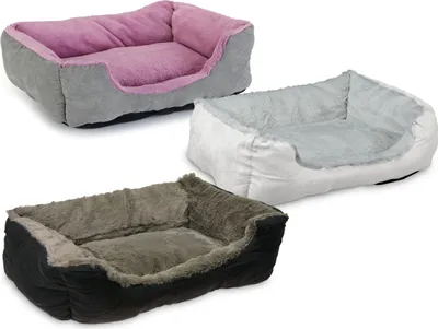 Produktbild von Beeztees Plüschbett Baboo 48x37x18cm In, Farbe:grau-weiss