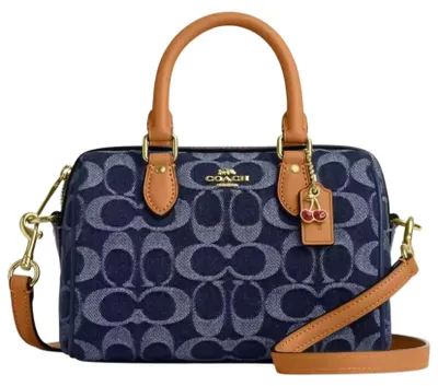 Obrázek produktu pro Dámská kabelka Coach Mini Rowan, crossbody model, v modré barvě s logem značky