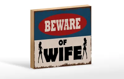 Produktbild von Holzschild Spruch 18x12cm  of Wife Schild
