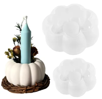 Produktbild von Silikonformen für Kürbisse, Gussformen, Kerzenhalter, Herbstdekoration, Halloween, DIY-Gipsformen