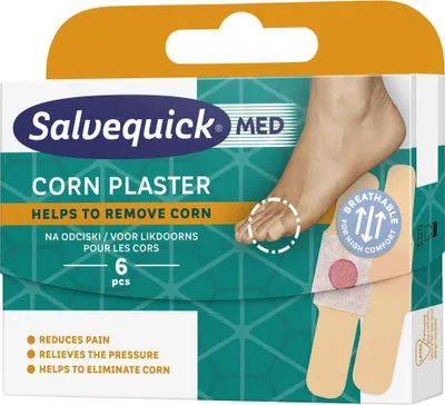 Produktbild von Salvequick MED Hühneraugenpflaster 12 X 6 /für Hühneraugen mit Salicinsäure/ 2246