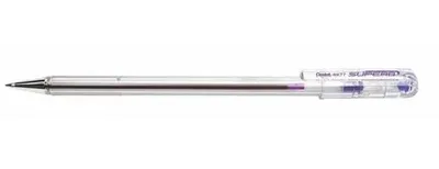 Imagen del producto de Bolígrafo de punta fina, 0,35 mm, con tapa, marca PENTEL, modelo "Superb BK77", color morado