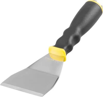 Produktbild von Spachtel Strend Pro Premium 9702A, gebogen, Edelstahl, TPR-Griff, 76 mm