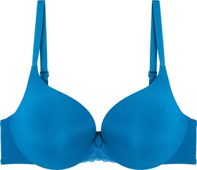 Produktbild von Sloggi Wow Lace WHU mit Bügel Damen BH Push Up, Größe: 75C, Farbe: Blau (Lagoon Blue)