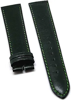Produktbild von Uhrenarmband FORTIS Leder grün Ton in Ton 18mm NEU