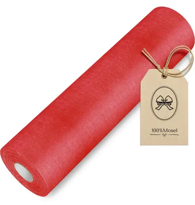 Produktbild von 100%Mosel Vlies Tischläufer, in Rot (30 cm x 25 m), dekoratives Tischband