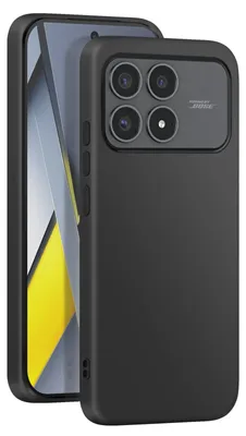 Immagine prodotto di Custodia in silicone resistente agli urti, oleorepellente, per Poco F8 Pro, colore nero