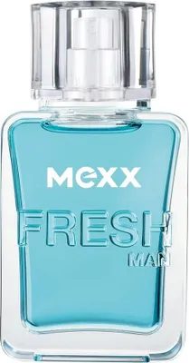 A clear, front-facing studio shot of a bottle of Mexx Fresh Man Eau de Toilette.