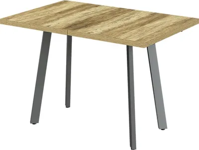 Produktbild von Esstisch Vicco Tisko Eiche rustikal/Grau 160 x 80 cm mit erweitbarer Tischplatte, Model 57492