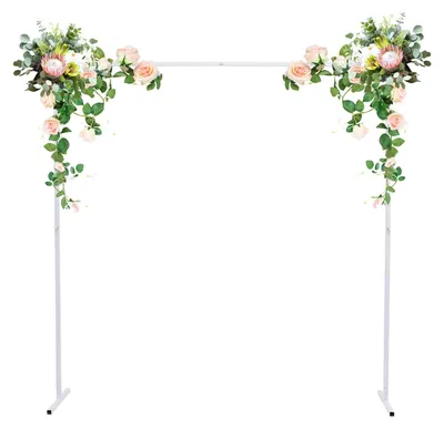 Obrázok produktu pre Štvorcový svadobný oblúk, kovová dekorácia, rozmery 2 x 2 metre