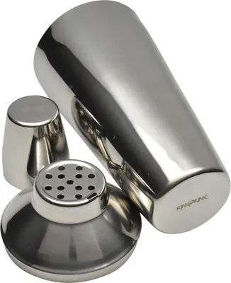 Produktbild von Manhattan Cocktail-Shaker mit eingearbeitetem Sieb - 3-teilig - Edelstahl - 800 ml