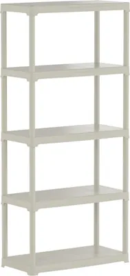 Image de Étagère de rangement 5 niveaux 80x40x176 cm Beige Etagère 5 Tablettes Charge 150 kg Anti-humidité Lavable Art Plast