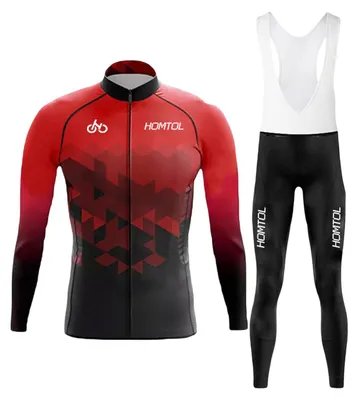 Produktbild von Herren Radtrikot Set Fahrrad Sportanzug Gel-Polster Rot 4XL
