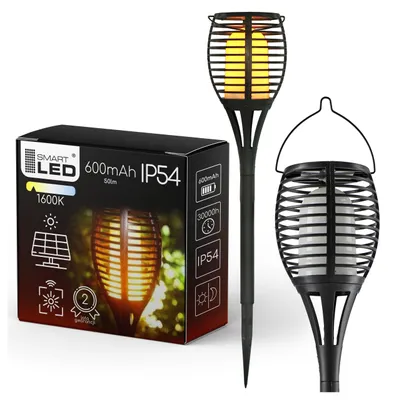 Produktbild von Smartled Solar-Gartenlampe Erdspieß mit Fackel-Effekt und Dämmerungssensor