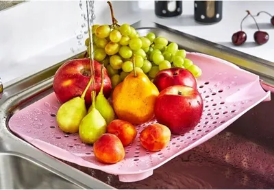 Produktbild von Rectangular Küchenschale mit Abtropffunktion 36x27 cm
