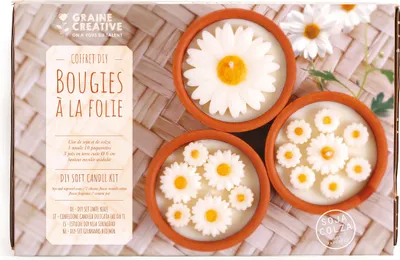 Produktbild von Graine Creative Kerzen selber machen DIY Set Margeriten Terrakotta Töpfe