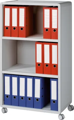 Produktbild von Paperflow Rollwagen 381K2.02 3 Fächer Polystyrol grau