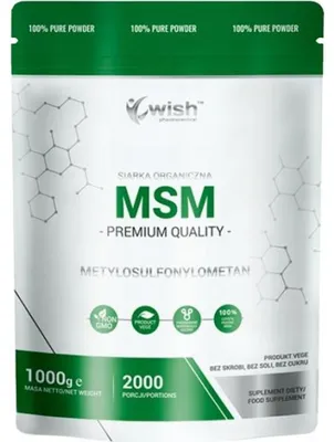 Produktbild von WISH MSM Organischer Schwefel für Gelenke, Knochen, Haare, VEGE 1 kg