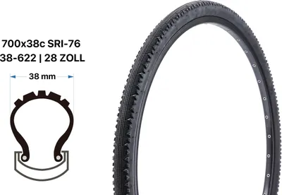 Produktbild von 28 Zoll Fahrrad Reifen 28x1.4 Gravel Cross Trekking tyre 38-622 Semi-Slick